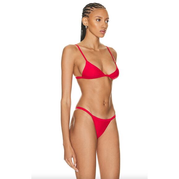 Matteau Swim PETITE Bikini Top - Red - Classic Triangle - Adjustable - C/D Cup - Picture 2 of 13
